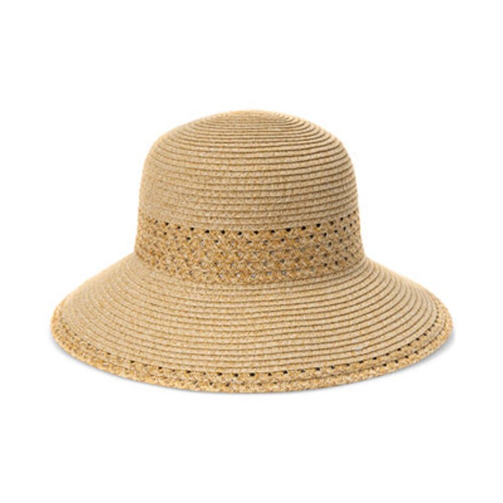 Giani Bernini Women's Open Inset Band Straw Cloche Hat